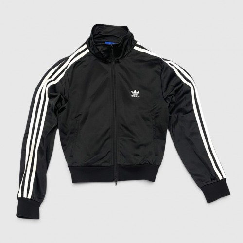 Adidas Originals Cropped Firebird Track Jacket Black & White / Pre Owned